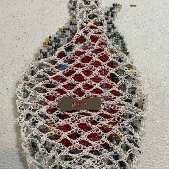 YUEQI QI NETTED BEADED PURSE MODEL RUNWAY ORIGINAL BAG - Picture 1 of 7
